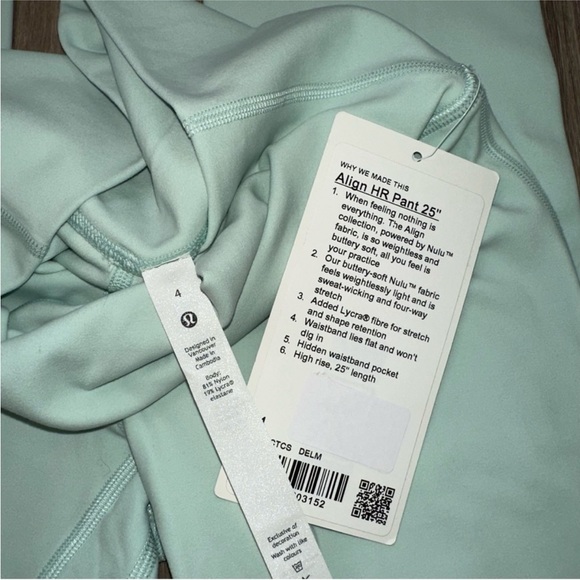Align High-Rise Pant 25” - Delicate Mint - Picture 3 of 4